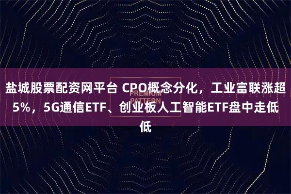 盐城股票配资网平台 CPO概念分化，工业富联涨超5%，5G通信ETF、创业板人工智能ETF盘中走低