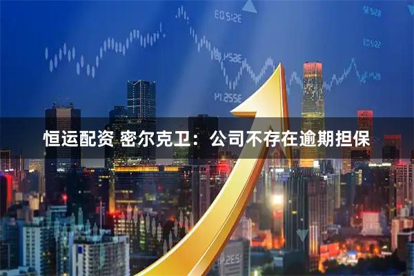 恒运配资 密尔克卫：公司不存在逾期担保