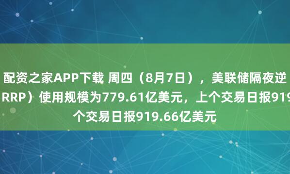 配资之家APP下载 周四（8月7日），美联储隔夜逆回购协议（RRP）使用规模为779.61亿美元，上个交易日报919.66亿美元