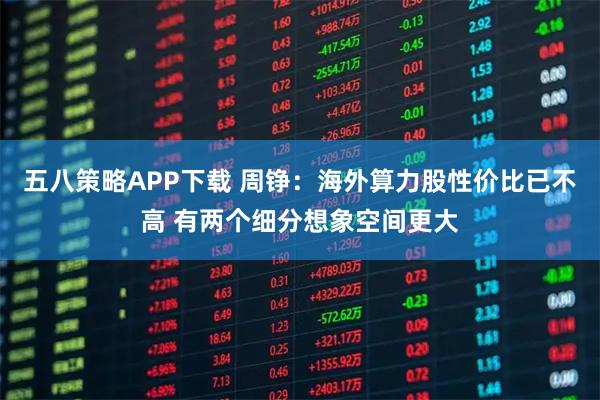 五八策略APP下载 周铮：海外算力股性价比已不高 有两个细分想象空间更大