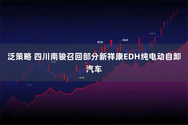 泛策略 四川南骏召回部分新祥康EDH纯电动自卸汽车
